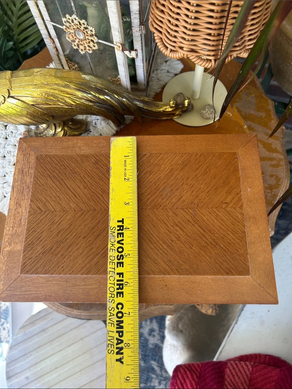 Vintage rectangular wooden